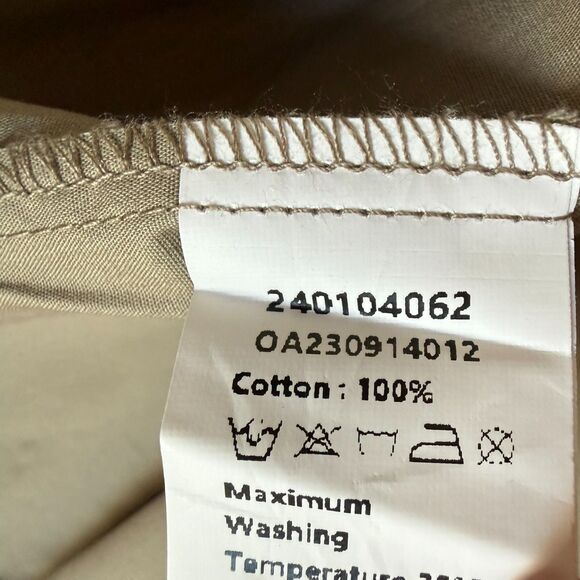 Commense Fair Square Khaki Button Down Shirt Long Sleeve Blouse Size M - Picture 4 of 7